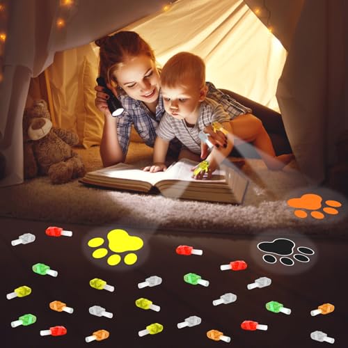 CHUNNIN 36 Pcs Paw LED Finger Lights Glow in Dark Dog Party Favors - style: Dog Paw