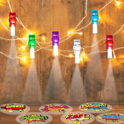 CHUNNIN 36 Pcs Hero LED Finger Lights Glow in Dark Super Party Favors - style: Hero