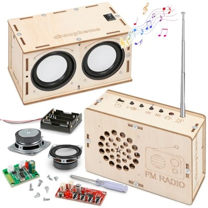 Stem Projects Toys for Boys age 8-12 12-14 Science Kit Building Own Bluetooth Speaker & FM Radio DIY Electronics Kit Science Experiments Kid 9-12 Boy Toys Birthday Gift 8 9 10 11 13 Year Old Teen Girl
