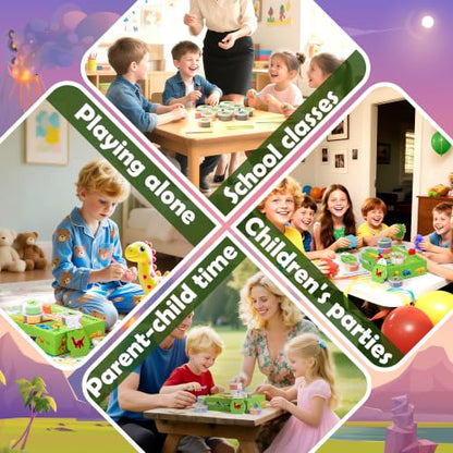 Aestd-ST Air Dry Clay Kit - Dinosaur Theme, Modeling Clay for Kids - color: Dino DNA Explorers