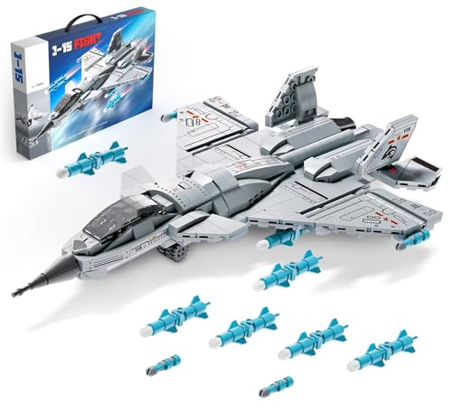 J-15 Fighter Jet Military Aircraft Building Kit for Boys 8–12 - color: Gray