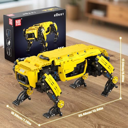 Mould King Robot Dog Building Blocks,Remote/Programmable Control, 15075 STEM Toy with APP Control Set for Adults, Birthday Gift Toy for 14+, Featuring Power Module & Educational Model
