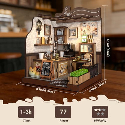 DIY Miniature House Kit, Dollhouse Diorama - Country Cafe