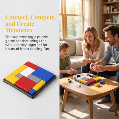 Includes 2 Battle Bells, 2 Sets of Color Logic Blocks, and 2 Sets of Black & White Hidden Blocks.