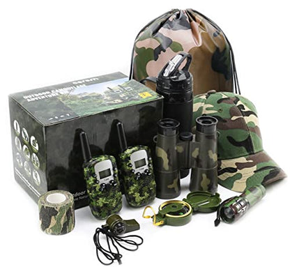 Kids Explorer Kit with Binoculars & Walkie Talkies – Outdoor Camping Gear