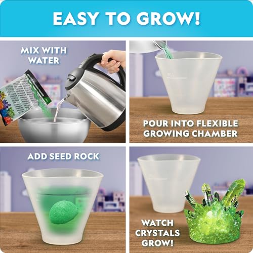 National Geographic Mega Crystal Growing Kit with 8 Crystals Ages 8-12 - style: 8 Crystal Lab