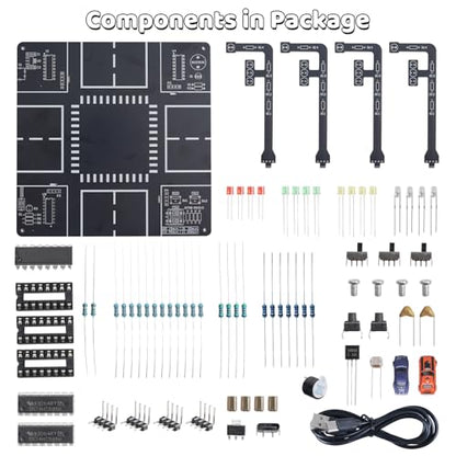 MIOYOOW LED Traffic Light Soldering Kit, STEM Electronic Project for School