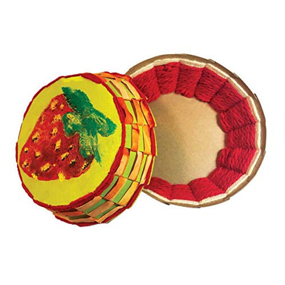Roylco Basket Weaving Bases - 24 Pre-Notched 9" Cardboard Forms for Easy Basket Making with Yarn, Raffia & Fabric Strips, Classroom Craft Activity, Improves Dexterity, Ages 5+, Makes 6" Baskets