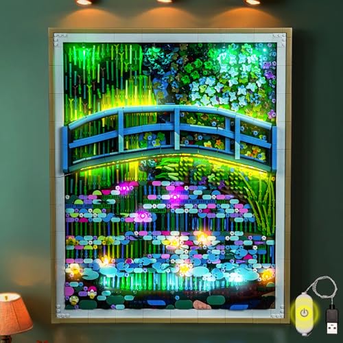 LocoLee Light kit Compatible with Lego 31220 Claude Monet – Bridge Over a Pond of Water Lilies - No Actual Model Only Lights, LED Lighting Compatible with Lego 31220 Monet (Standard Version) - style: Standard Version