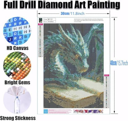 Ekuxom 5D Diamond Art Kits for Adults-Dragon Diamond Painting - color: Dragon-4
