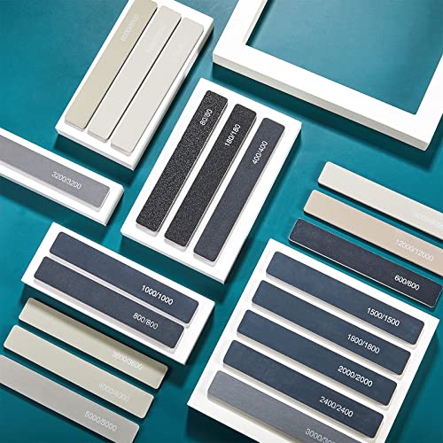 Honoson 20 Pcs Sanding Sticks Model, Low and High Grits, Classic Style - style: Classic Style