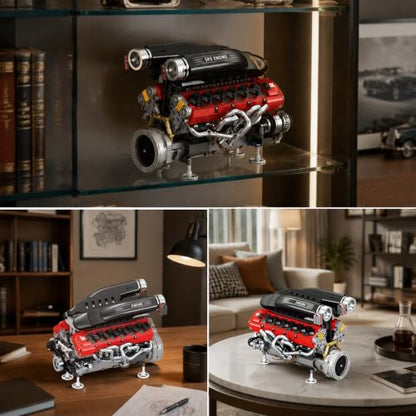 Reobrix V12 Supercar Engine Building Set 33016 with Motor, 1240 Pieces