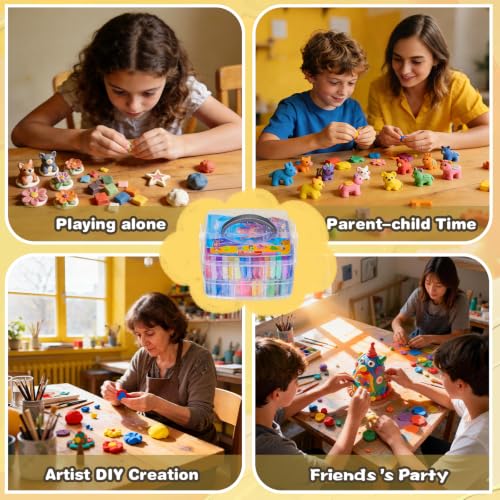 Ixiaoyoo 88 Colors Polymer Clay, Oven Bake DIY Modeling Clay for Kids - color: 88 Colors
