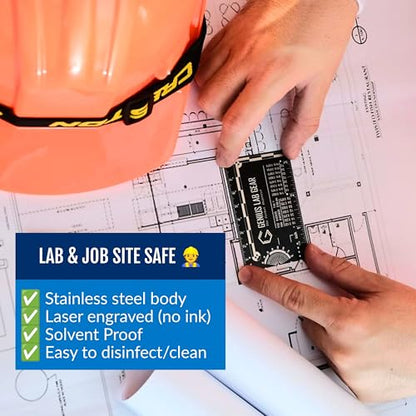 The Authentic Pocket Engineer: Small 3 Inch Metal Engineering Ruler Tool