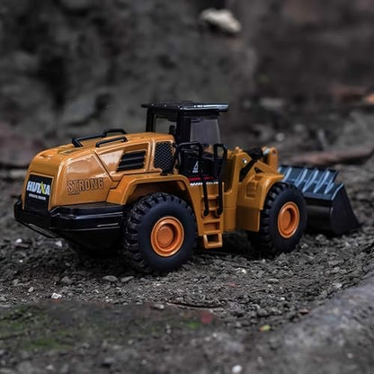 Gemini&Genius Small‑Size Wheeled Loader Heavy‑Duty Construction Site Toy - color: 1:60 Loader
