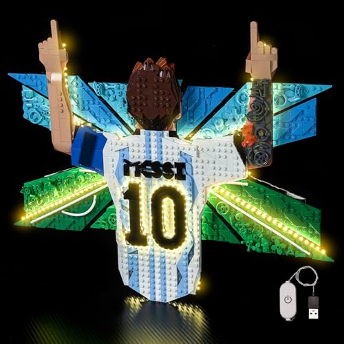 LED Lighting Compatible with LEGO 43018 Lionel Messi Celebration - JUST Lights,RC Light Kit Compatible with LEGO 43018,NOT Included The Model