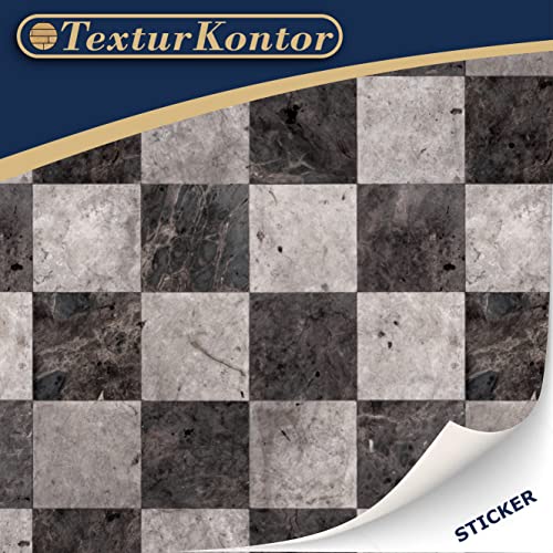 3 Sheets Self Adhesive Floor Tiles for Dollhouse 1:12 Scale (Checkerboard Pattern Marble) - style: Checkerboard Pattern Marble
