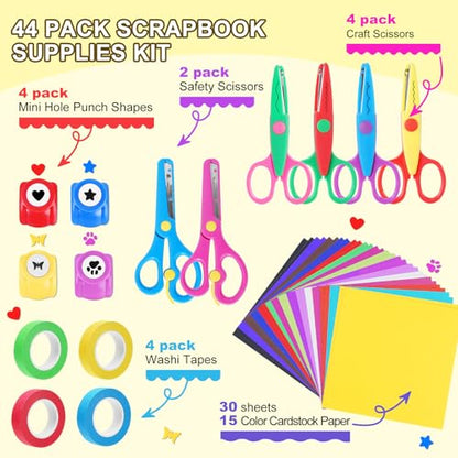 UCEC 44 Pack Crafting Set for DIY Crafts, Scrapbook, Card Making, School - color: 44 Pack - Beginner Set 3
