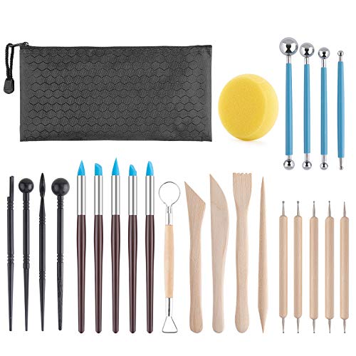 Luney 25PCS Polymer Clay Sculpting Tools Kit, Pottery Tools