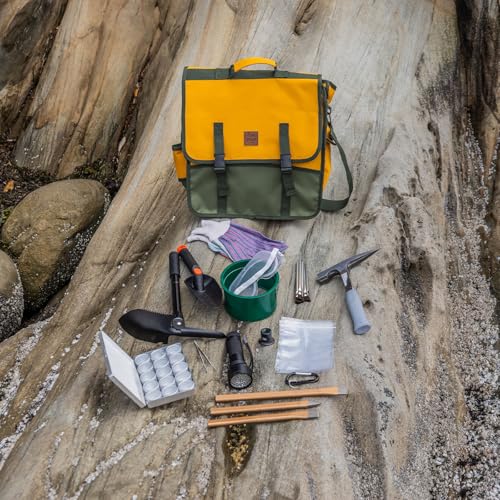 ASR Outdoor 38pc Deluxe Geology Rock Hounding Kit with Mining Tools and Carry Bag - size: 38pc