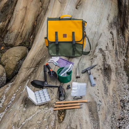 ASR Outdoor 38pc Deluxe Geology Rock Hounding Kit with Mining Tools and Carry Bag - size: 38pc