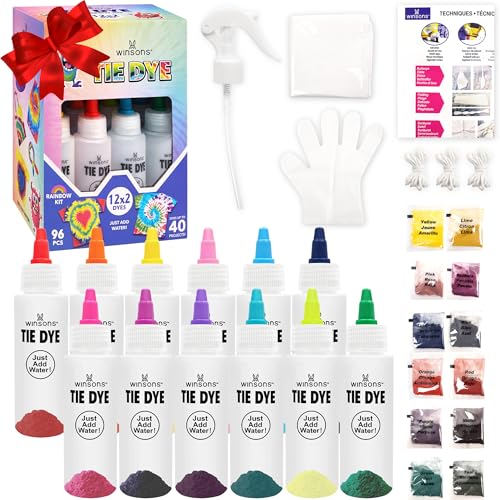 12 Colors Tie Dye Kit, Fabric Dye Set for Kids Adults Parties - color: 12 COLORS
