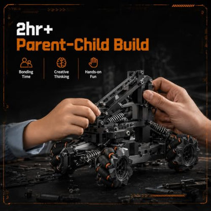 VANLINNY Robotic Arm Kits, DIY Educational Building Set with 4 DOF, Remote Control Toy Set for Boys and Girls 8-14, Science Entry-Level for School STEM Project, Birthday Xmas Gift for Kids Adults