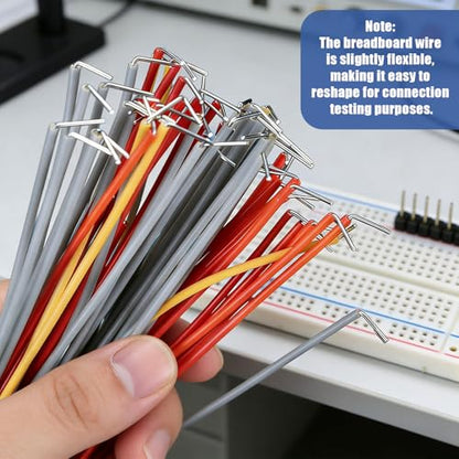 840 Pieces Jumper Wire Kit for Solderless Breadboard, 14 Lengths U-Shape Magnetic Breadboard Jumple Wire & Alligator Clip Test Leads with Box & Tweezers(840pcs Jumper Wires Kit) - size: 840pcs Jumper Wires Kit