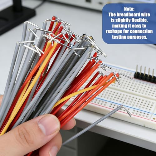 840 Pieces Jumper Wire Kit for Solderless Breadboard, 14 Lengths U-Shape Magnetic Breadboard Jumple Wire & Alligator Clip Test Leads with Box & Tweezers(840pcs Jumper Wires Kit) - size: 840pcs Jumper Wires Kit