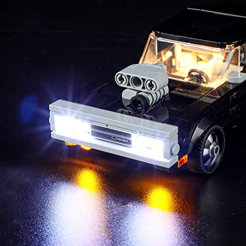 GEAMENT LED Light Kit Compatible with LEGO Fast & Furious 1970 Dodge Charger R/T - for Speed Champions 76912 Model Set (Model Set Not Included)
