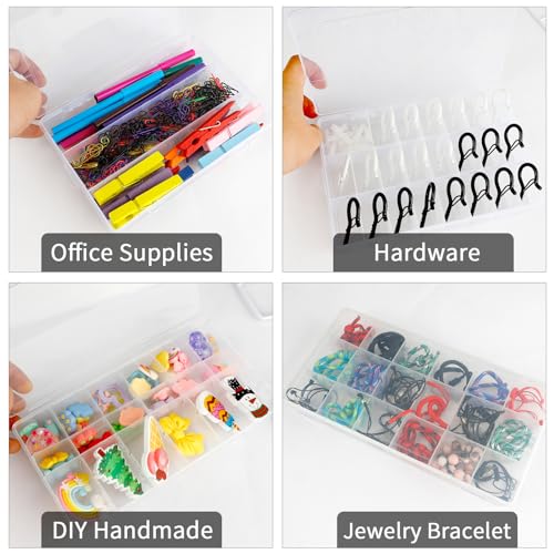 OALCQ 36 Grids Bead Organizer Box Tackle Box Organizers and Storage Rock Collection Boxes Plastic Organizer Boxes - size: 36 grids