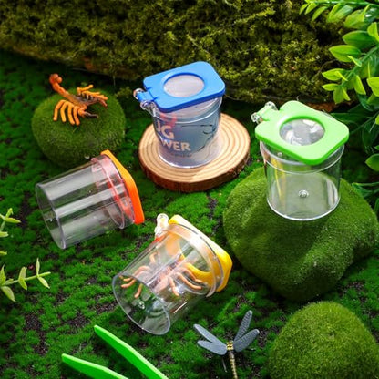 Halloscume 12 Pcs Insert Bug Viewer for Kids Magnifying Insect Box