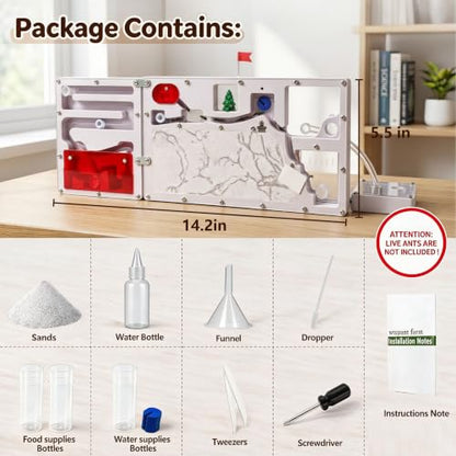 Giant Ant Farm with 2 Expansion Zones - Care Live Ants, Colony Farms Kit