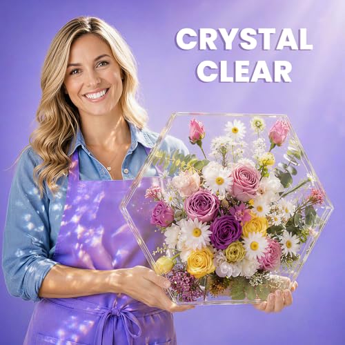 LET'S RESIN 34oz Crystal Clear Epoxy Resin, Casting Resin for Beginners - size: 34oz
