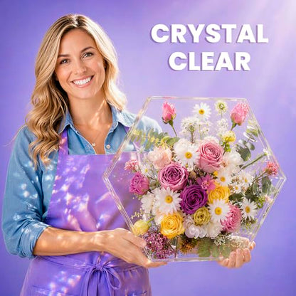 LET'S RESIN 34oz Crystal Clear Epoxy Resin, Casting Resin for Beginners - size: 34oz