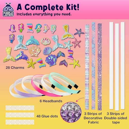 Mermaid Headband Making Kit, Great Mermaid Party Favors for Ages 5+ - style: Mermaid Headbands