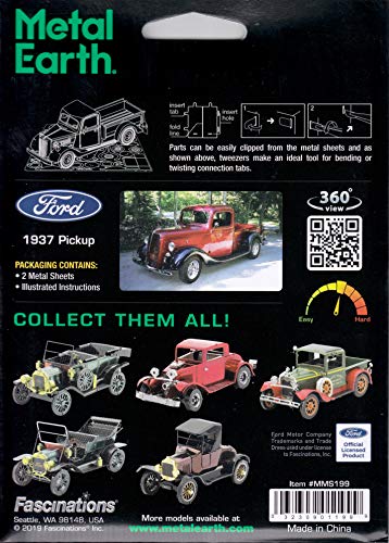 Fascinations Metal Earth 1937 Ford Pickup 3D Metal Model Kit