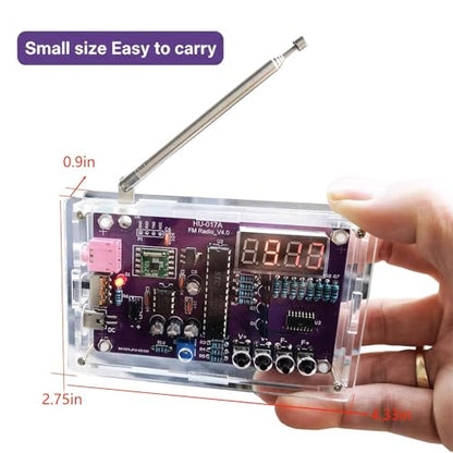 Gikfun FM Radio Kit Soldering Practice Kit DIY School Project FM 87-108MHz with 2 Power Supply Modes, Soldering Learning and Teaching for Beginners, Adults EK1989