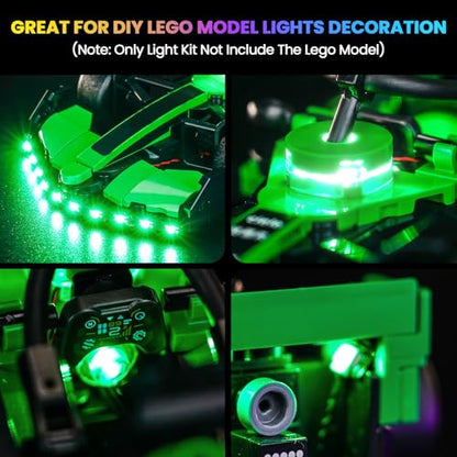 Upgraded Led Light Kit Compatible with Lego Kick Sauber F1 Team C44 Race Car Building Set, Lights Decoration Compatible with Lego 77247 (Model Not Included) - style: Classic Version 77247