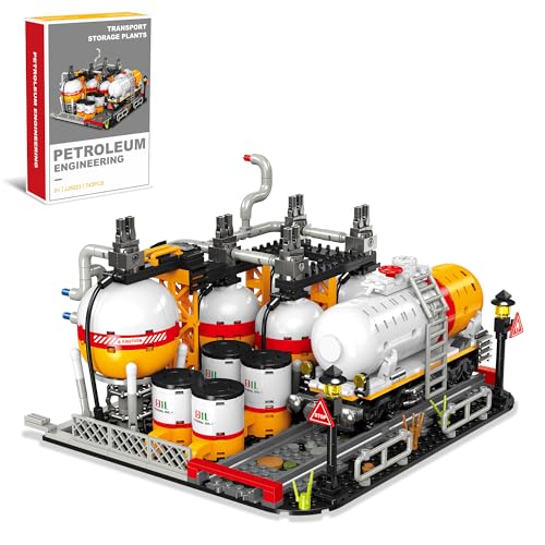 Oil Transport Storage Factory Building Block Set for Boys and Adults,743PCS - style: Oil Transport Storage Factory