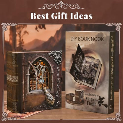 CCCDF Book Nook Kit, DIY 3D Wooden Puzzle for Adults - color: Introduction to Magical Flight