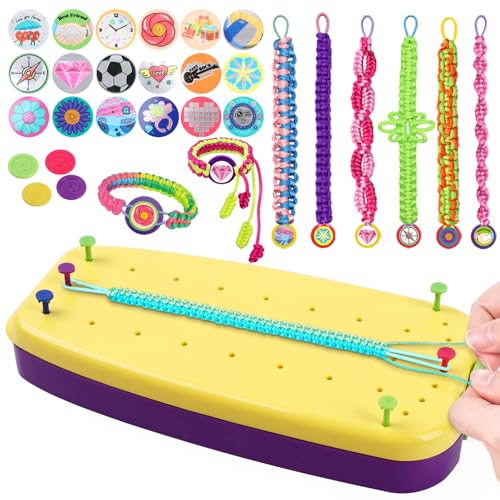 VIDIBESTY Stretchy Bracelet Making Kit for Girls 6-12, Elastic String DIY Arts & Crafts Bulk Toy Set, Friendship Jewelry Maker Tool, Popular Christmas Birthday Gifts for Kids Ages 7 8 9 10 11(112PCS)