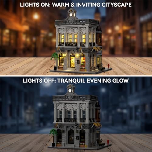 European City Bank Modern Modular Mini Building Set 2080PCS - style: Mini European City Bank