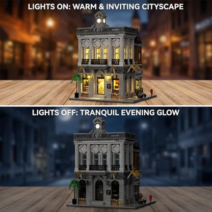 European City Bank Modern Modular Mini Building Set 2080PCS - style: Mini European City Bank