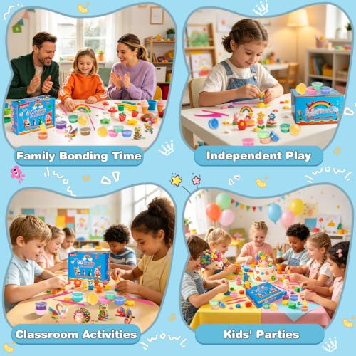 ifergoo Air Dry Clay, 24 Colors Magic Foam Modeling Clay for Kids - color: 24 Colors