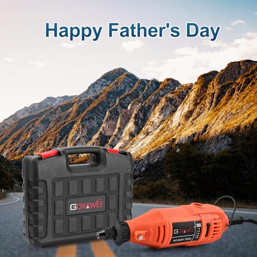 GOXAWEE Mini Rotary Tool Kit with Flex Shaft & Keyless Chuck -140Pcs, Red - color: Red Rotary Tool Kit
