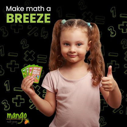 MANGO Math 15® - Math Flash Cards - Educational Math Games for Kids - Addition, Subtraction, Place Value Play & Learning Kit -2nd 3rd 4th Grades - Kids 6-12 - Set of 15 Games - English Version - size: English Version, style: Addition Subtraction