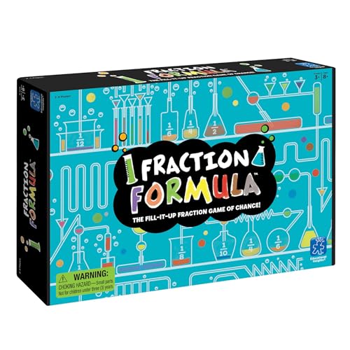 Educational Insights Fraction Formula - 3rd Grade Math Games for Kids 8-12, Fraction Tiles and Fractions Flash Cards, Learning Games and Math Manipulatives for Elementary School or Homeschool