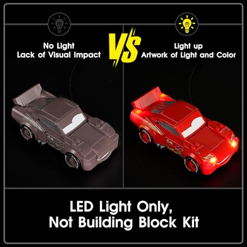 LED Light for Lego 77255 Lightning McQueen Set, Light Kit Compatible with Lego 77255 Building Blocks Model, Not Included The Model Set - style: 77255
