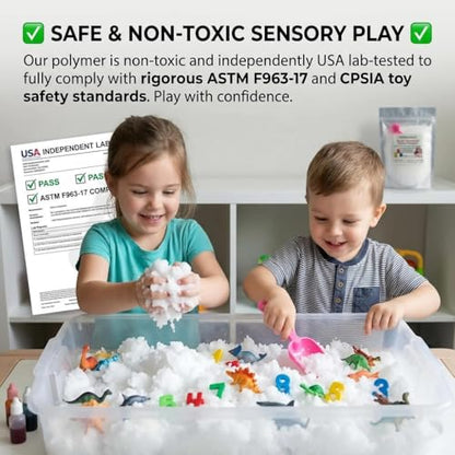 Super Absorbent Polymer (8 oz) – Fine Granular Water Gel Crystals for STEM Experiments, Sensory Play, and Magic Tricks – Absorbs 1,000x Its Weight – Certified Non-Toxic